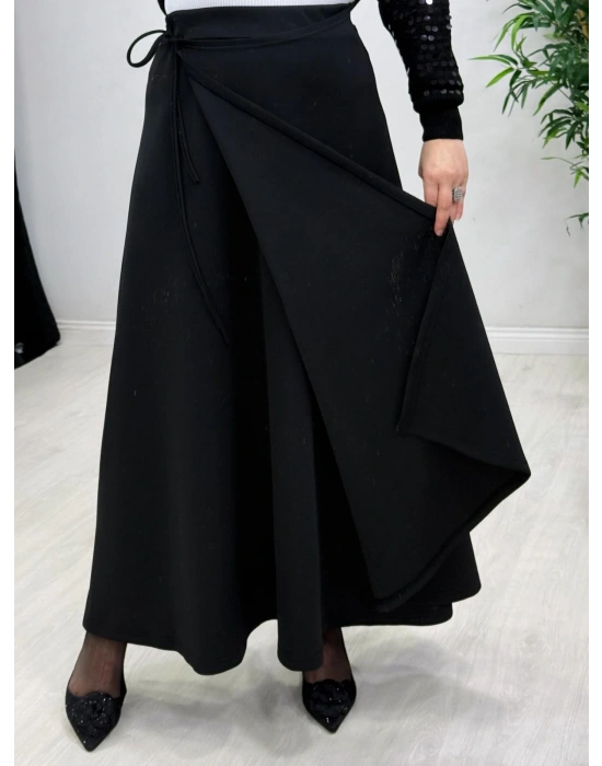 Scuba Kapaklı Model Etek Siyah