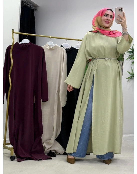 Tasarım Tam Boy Tunik Elma Yeşili