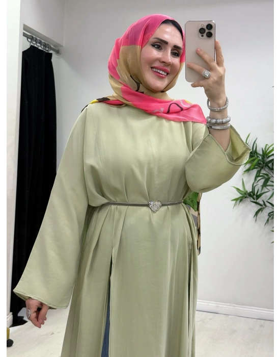 Tasarım Tam Boy Tunik Elma Yeşili