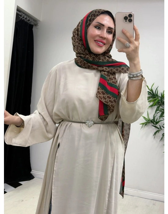 Tasarım Tam Boy Tunik Krem