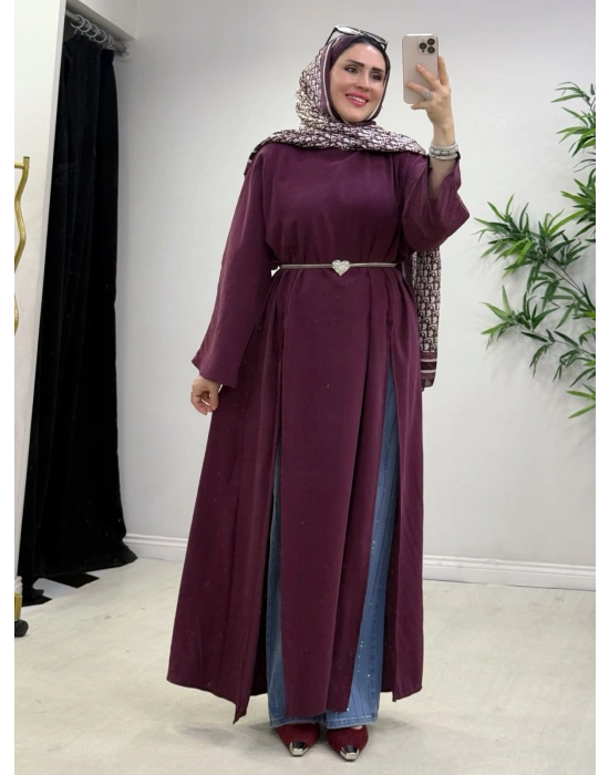 Tasarım Tam Boy Tunik Mürdüm