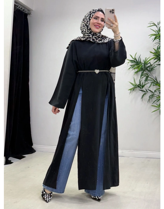Tasarım Tam Boy Tunik Siyah