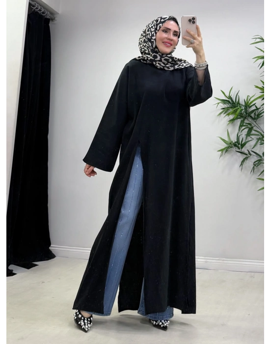 Tasarım Tam Boy Tunik Siyah