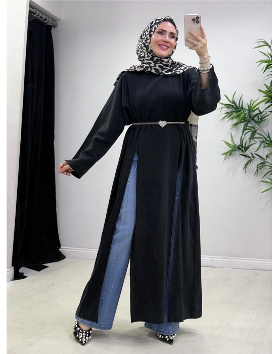 Tasarım Tam Boy Tunik Siyah