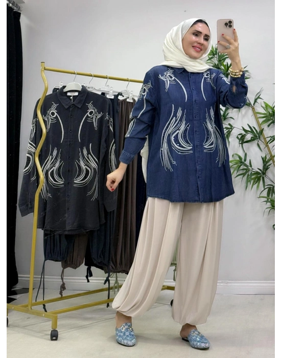 Tencel Kot Gömlek Kot Rengi