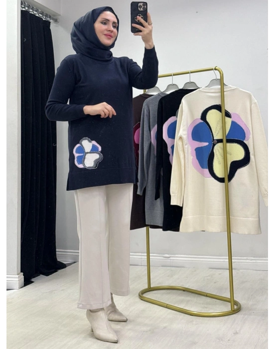 Triko Tunik Lacivert