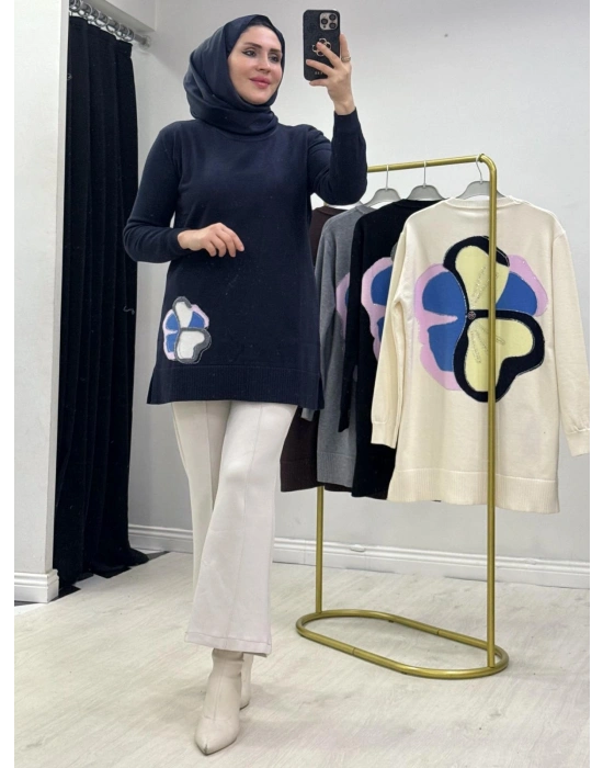 Triko Tunik Lacivert