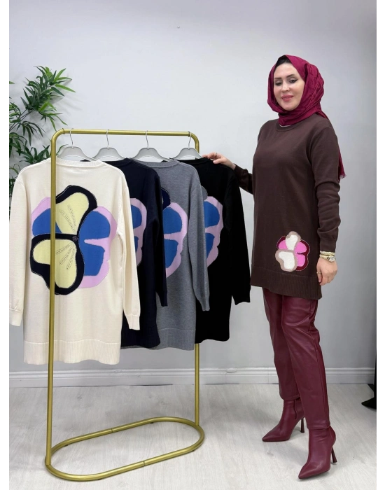 Triko Tunik Kahverengi