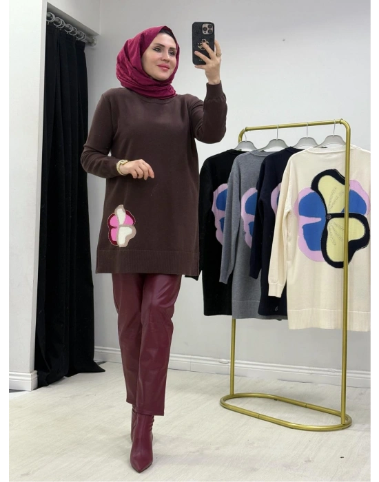 Triko Tunik Kahverengi