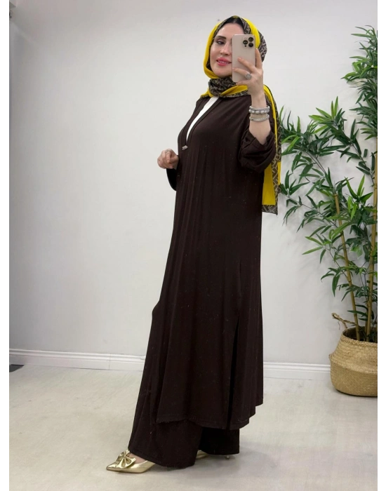 Yeni Sezon Abaya Takım Kahverengi