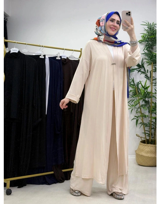 Yeni Sezon Abaya Takım Krem
