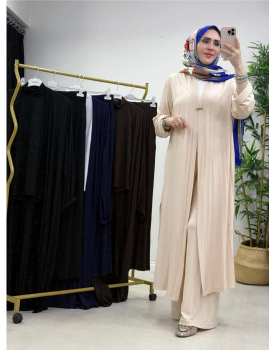 Yeni Sezon Abaya Takım Krem