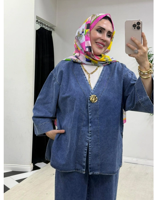 Yeni Sezon Açık Renk Denim Takım