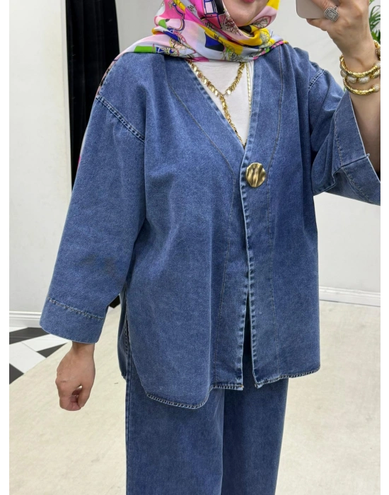 Yeni Sezon Açık Renk Denim Takım