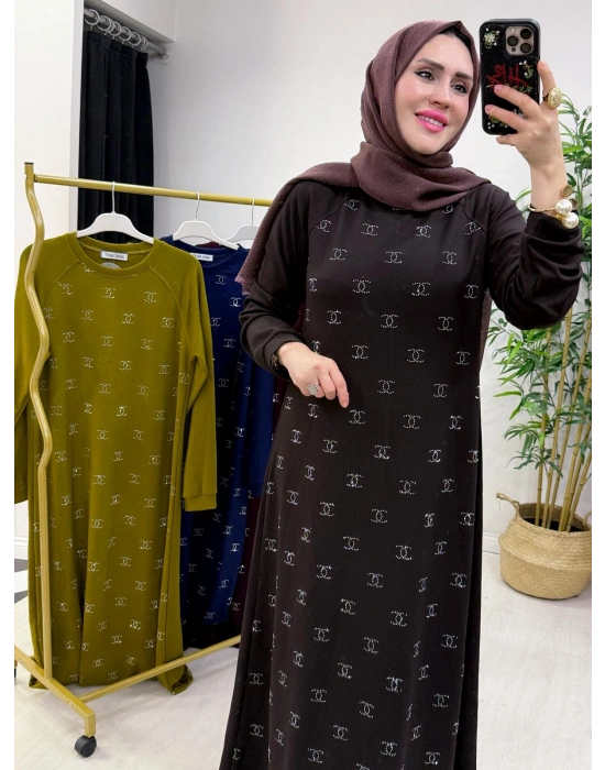 Yeni Sezon Chanel Elbise Kahverengi