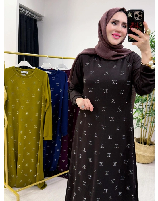 Yeni Sezon Chanel Elbise Kahverengi