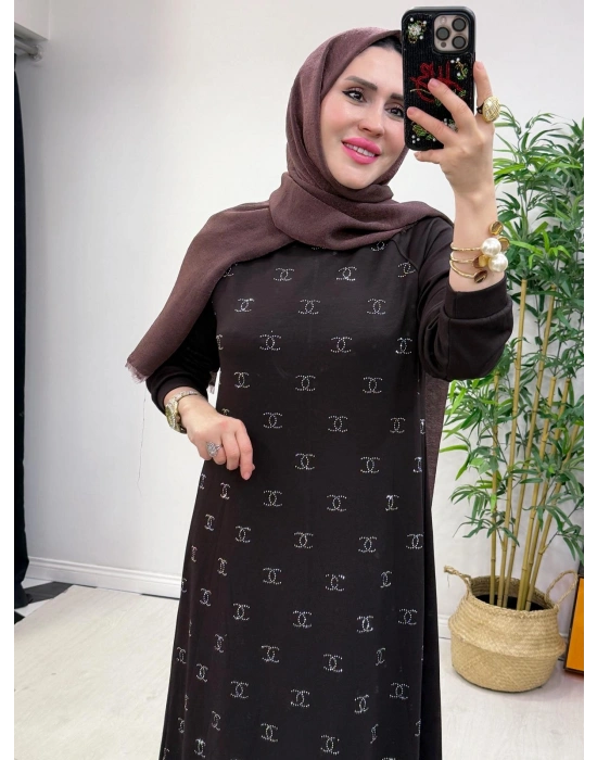 Yeni Sezon Chanel Elbise Kahverengi