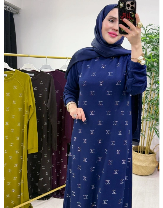 Yeni Sezon Chanel Elbise Lacivert