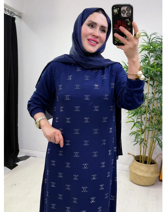 Yeni Sezon Chanel Elbise Lacivert