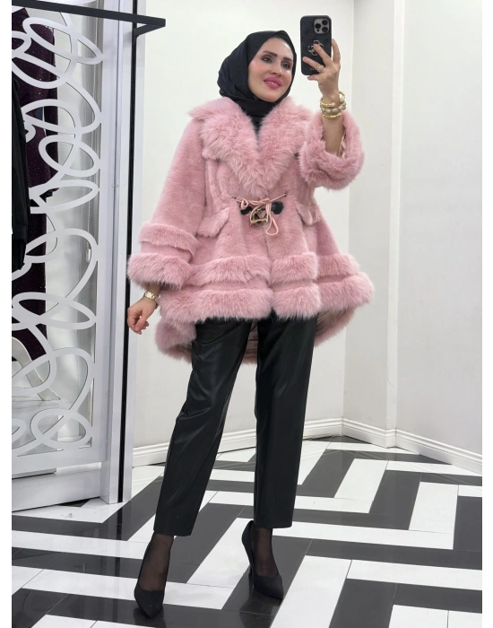 Yeni Sezon İthal Kürk Pembe