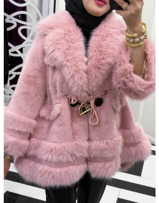 Yeni Sezon İthal Kürk Pembe