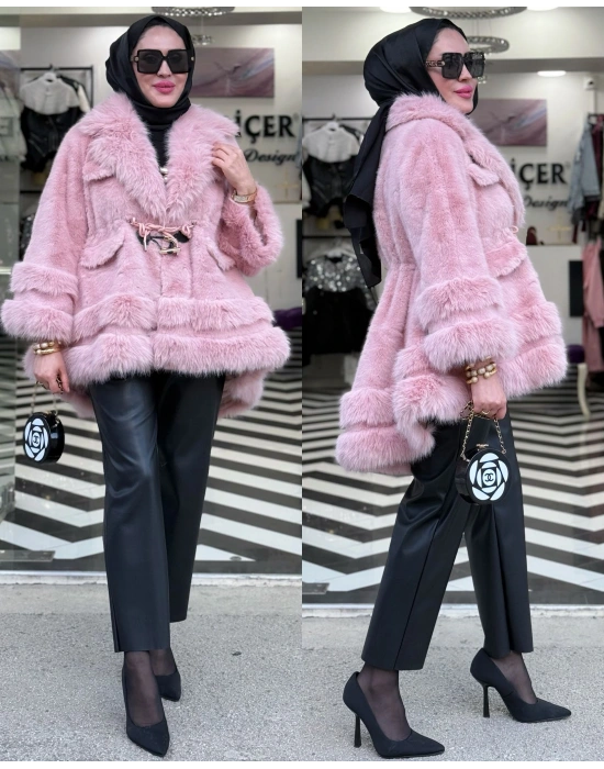 Yeni Sezon İthal Kürk Pembe