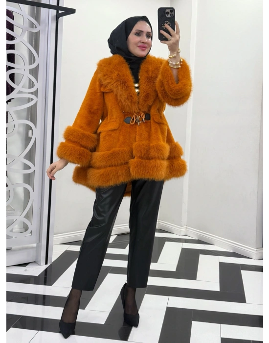 Yeni Sezon İthal Kürk Turuncu