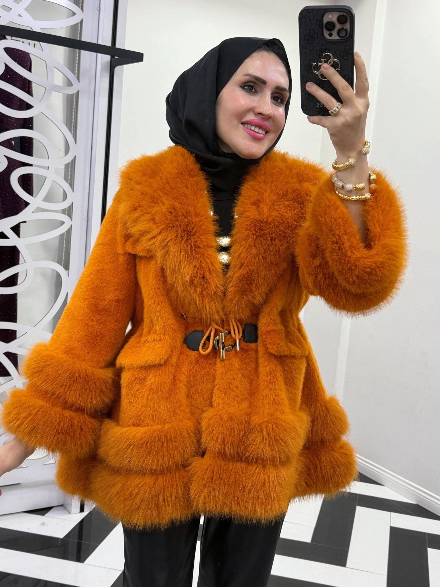 Yeni Sezon İthal Kürk Turuncu