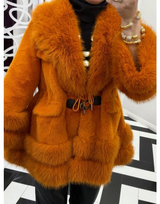 Yeni Sezon İthal Kürk Turuncu