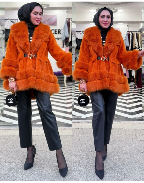 Yeni Sezon İthal Kürk Turuncu