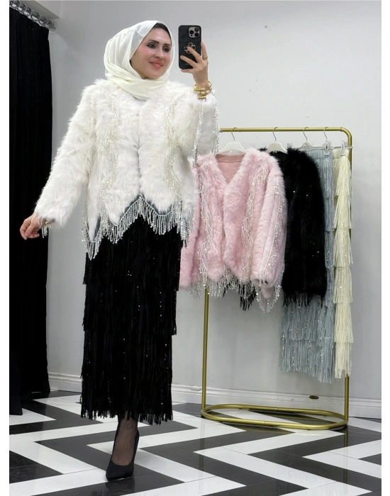 Yeni Sezon İthal Kürk Krem