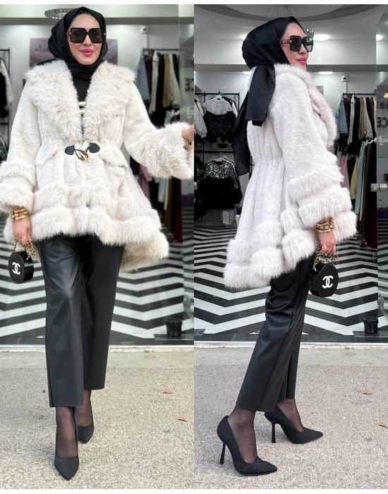 Yeni Sezon İthal Kürk Krem