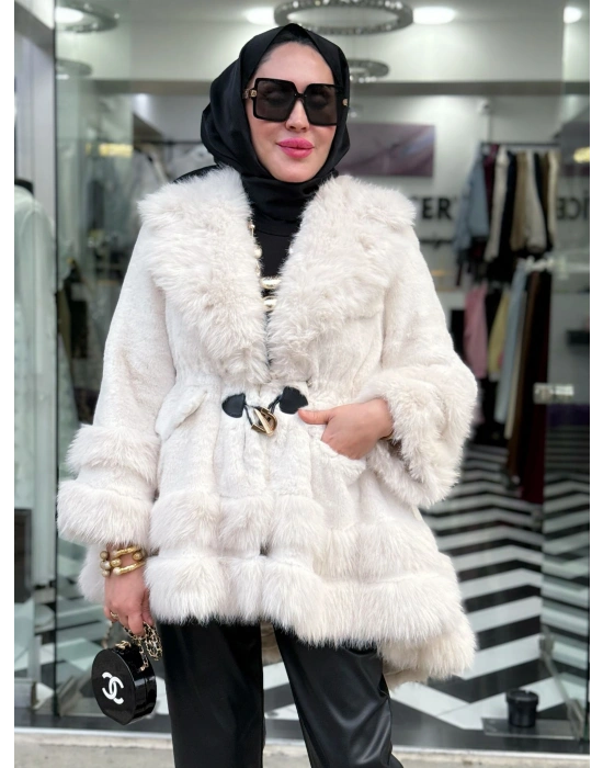 Yeni Sezon İthal Kürk Krem