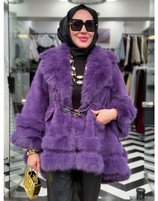 Yeni Sezon İthal Kürk Mor