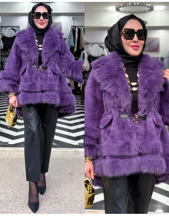 Yeni Sezon İthal Kürk Mor