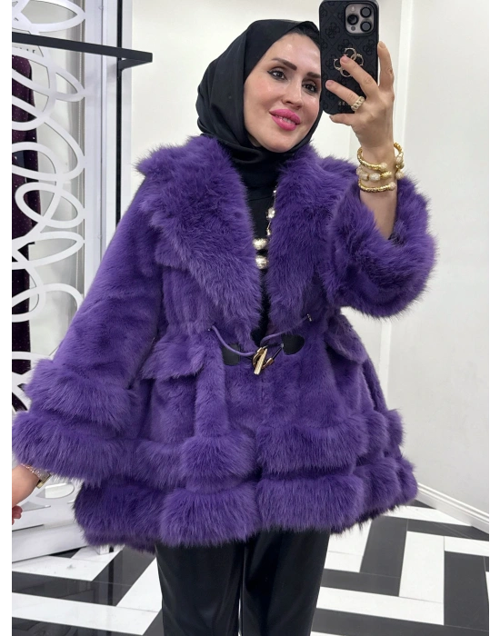 Yeni Sezon İthal Kürk Mor