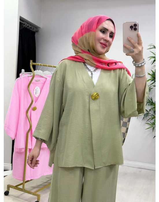Yeni Sezon Keten Takım Yeşil