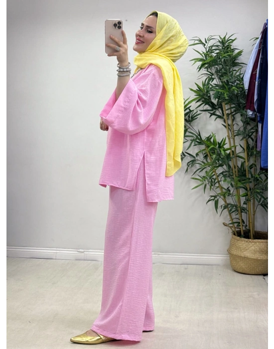 Yeni Sezon Keten Takım Pembe