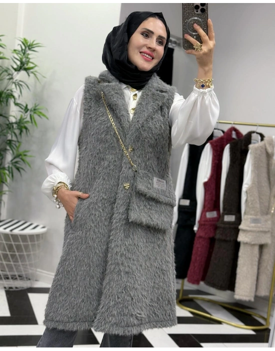 Yeni Sezon Kürk Gri