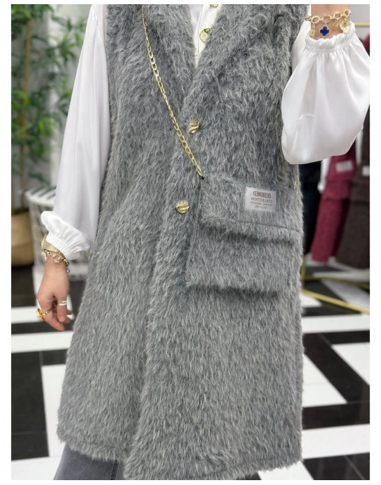 Yeni Sezon Kürk Gri