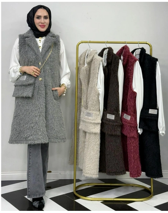 Yeni Sezon Kürk Gri