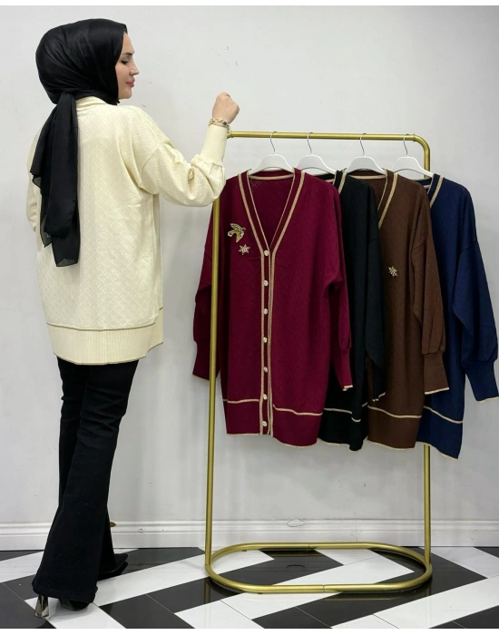 Yeni Sezon Merserize Hırka Sarı