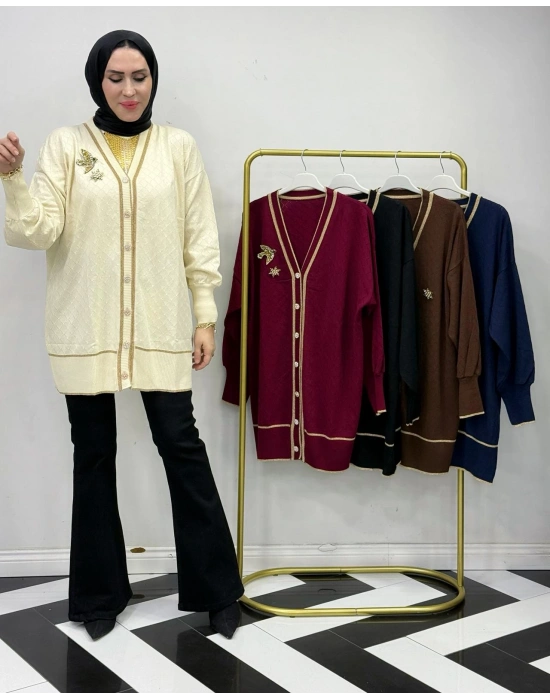 Yeni Sezon Merserize Hırka Sarı