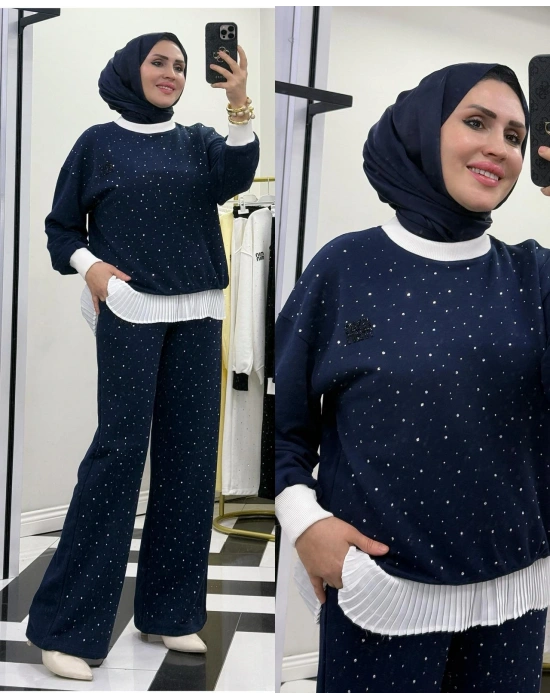 Yeni Sezon Mıu Taşlı Takım Lacivert