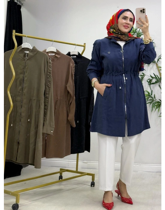 Yeni Sezon Modal Kumaş Kap Modeli Lacivert