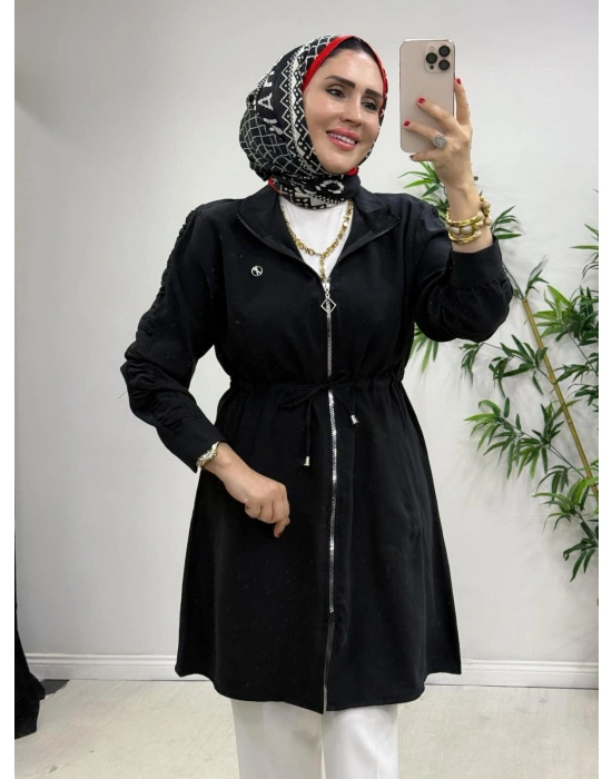 Yeni Sezon Modal Kumaş Kap Modeli Siyah
