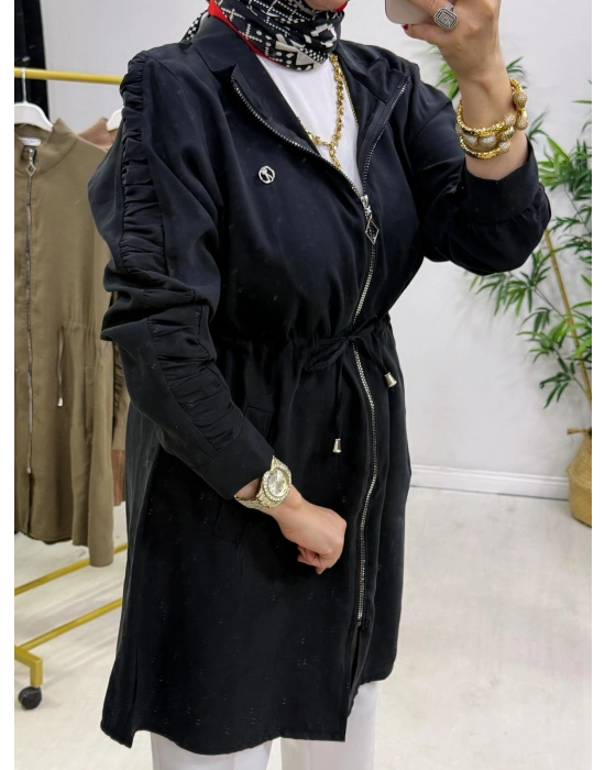 Yeni Sezon Modal Kumaş Kap Modeli Siyah