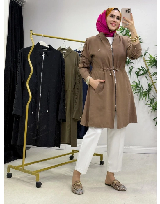 Yeni Sezon Modal Kumaş Kap Modeli Taba