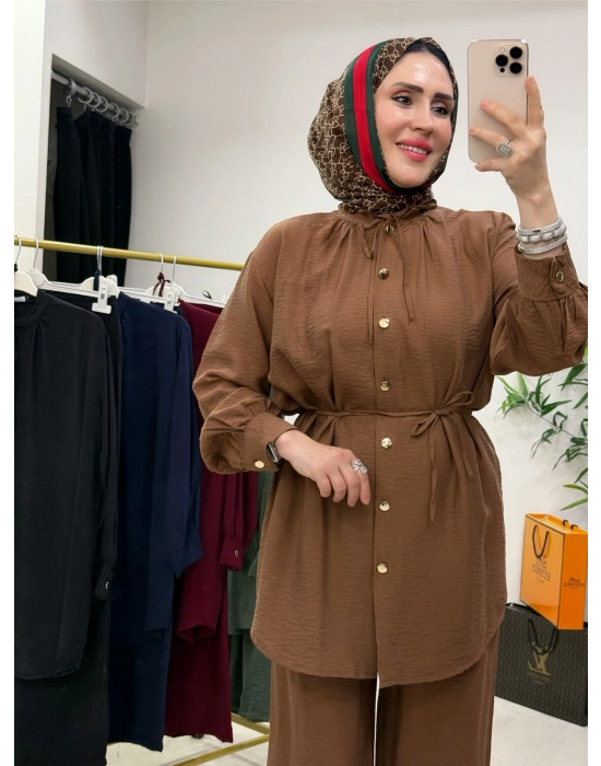 Yeni Sezon Rahat Kesim Takım Kahverengi