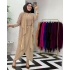 3’lü Takım Şık Tesettür Elbise – Candy Kumaş Vizon